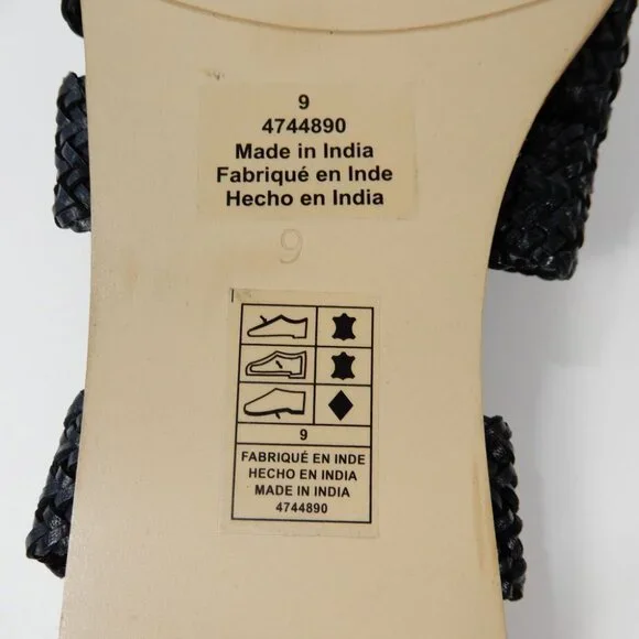 FREE PEOPLE Sunny Gilly Flats Wrap SANDALS Size 9 Black Woven Leather NEW $128 - Picture 13 of 15